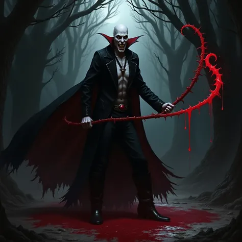 vampire with blood whip