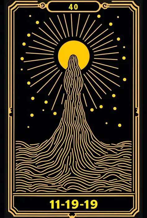  You need to make an image in the style of a tarot card . 
 Picture theme : strength, joy and success
The picture style should be: tarot card, a silk screen, naive art.

 The picture should have a double frame of yellow-gold straight lines 1 px .

 The pic...