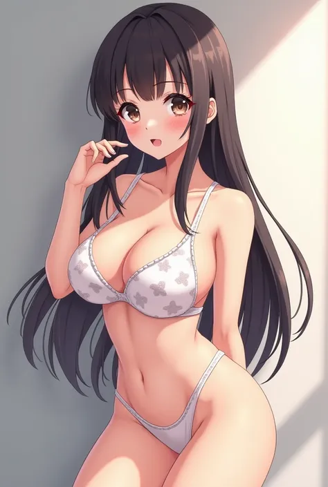  A  cute japanese adult girl with have naked full body with big boobies anime no bra