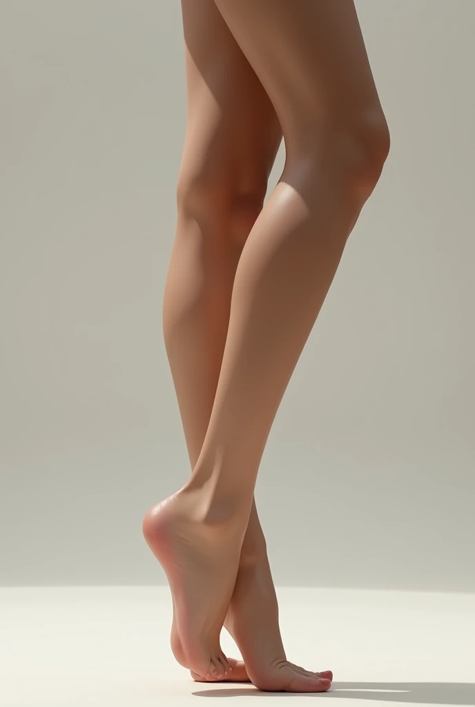 slim feet woman, realistic