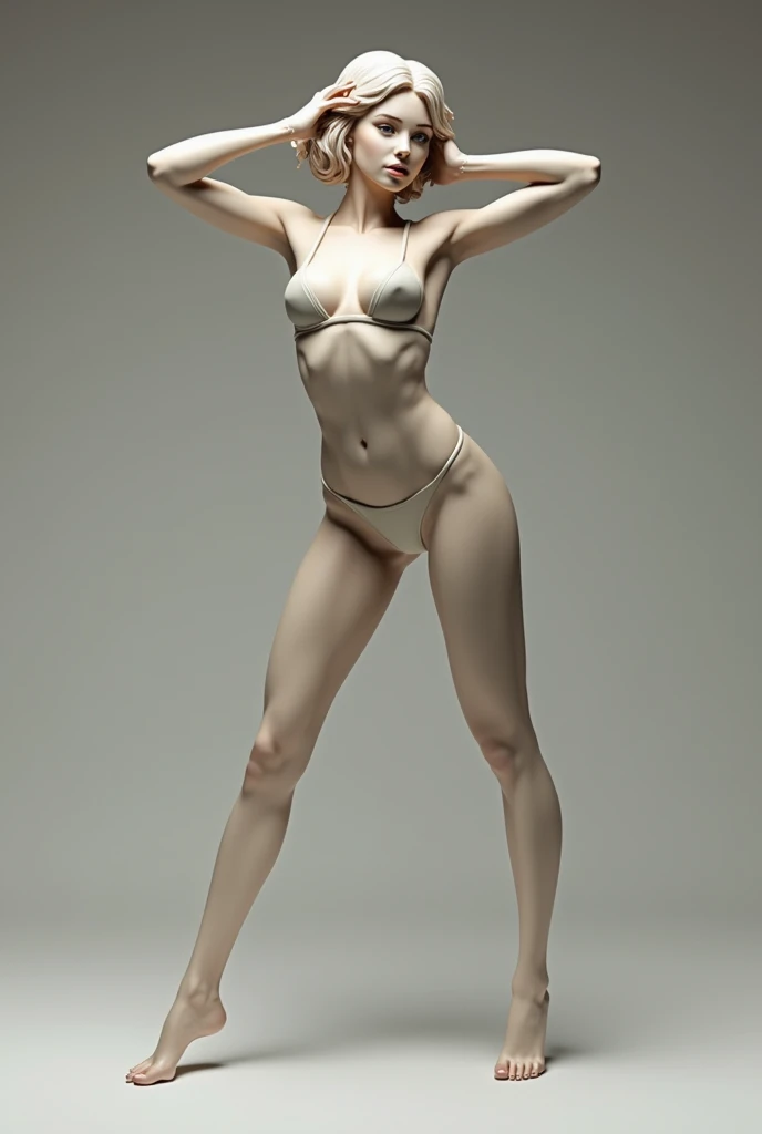 High Resolution, Best Quality, Detail, This figurine is in the shape of a beautiful and graceful woman doing push-ups. Does not generate nfsw.