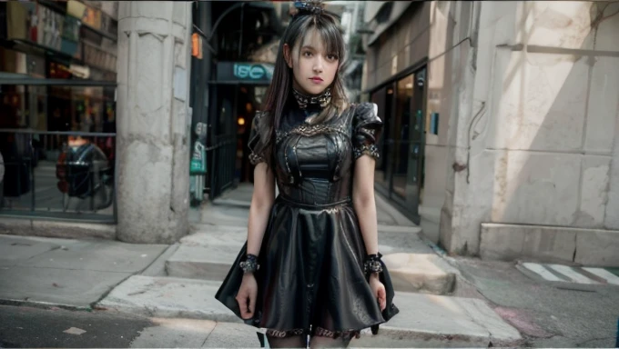 18 year old girls - ultra short round skirt - ruffles - corset - garter belt - 8k - details - sexy pose - front - crew - group　Rubber Dress　