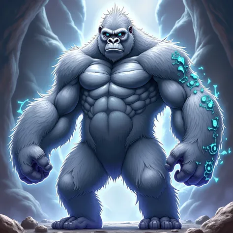 Create me a silverback gorilla manga yugioh style 