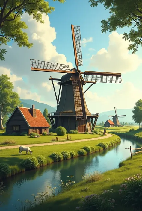 Holland, windmill, calm, relax