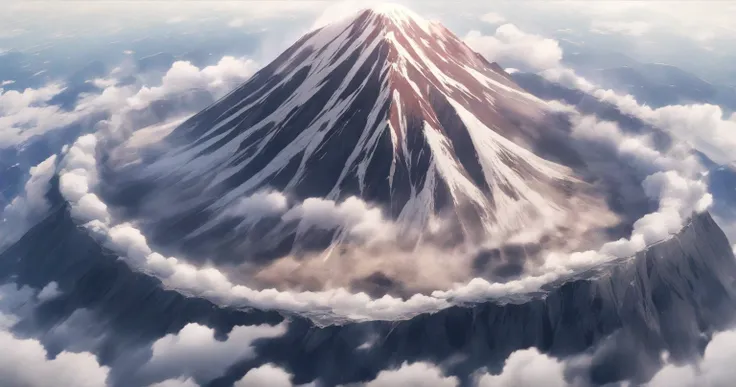 volcano　 Scenery　 no people　anime