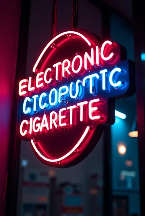 Logo neon magasin cigarettes électronique 