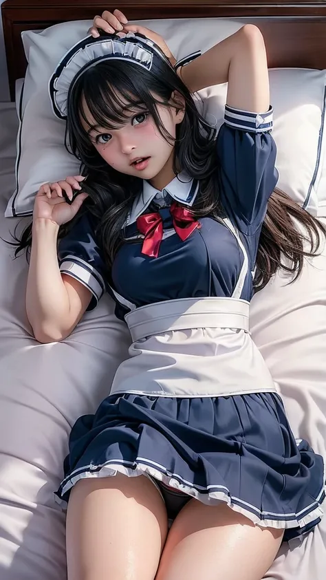 (((Scared)))、(((Maid uniform)))、(((  Lying in Bed )))、(((super cute high school student  )))、((((  sexy high school student)))、  panties