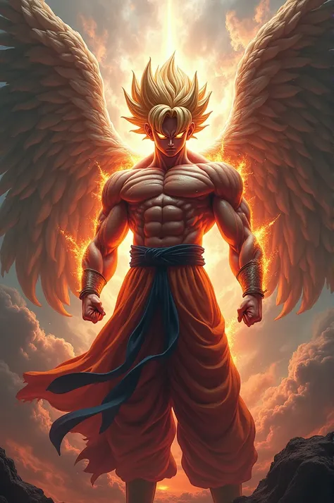 A corporeal union in a hybrid fusion between Goku and Lucifer 
