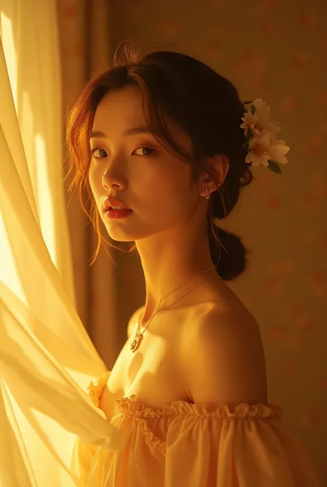 Official debut teaser kpop girl group Everlight. The concept is vintage yellow. Her name is Kang Jiyeon. Shes lead vocalist lead dancer