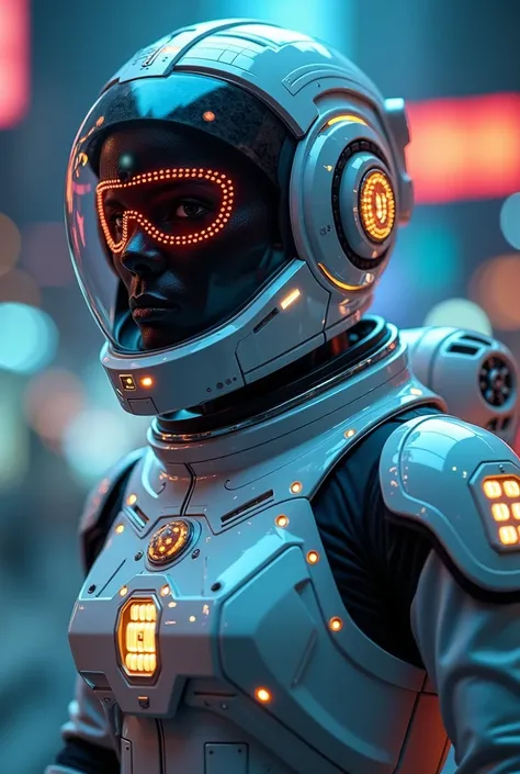 , CosmonaTV will be dressed in a stylish ,  futuristic space suit,  glass decorated with elements of modern technologies :  glowing ,  interactive displays and built-in gadgets.  His helmet will have clear ,  that allows you to see a friendly face , with b...