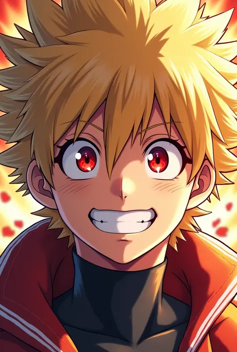 Bakugou Katsuki smiling
