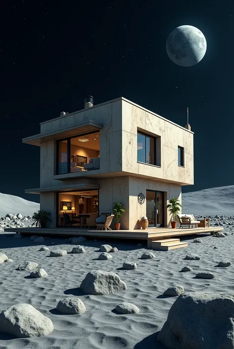  The assembled house on the Moon is not only a shelter, but also a symbol of creativity and the ability to transcend human limits. An always believed that one day ,  their little house would be just the beginning of an entire cosmic civilization .