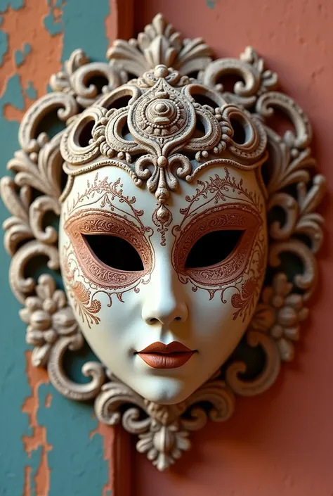 Plaster mask inspired by the Moorish kiosk in Mexico 