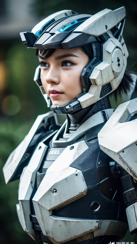 Textured skin, Super Detail, high details, High quality, Best Quality, hight resolution, 1080p, hard disk, Beautiful,(War Machine),(head gear),beautiful cyborg woman,Mecha Cyborg Girl,Battle Mode,Girl with a Mecha Body,She wears a futuristic war machine we...