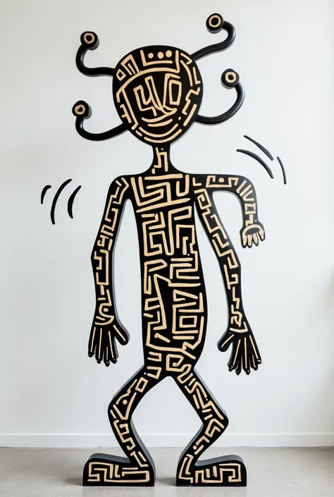 sculpture, style by Keith Haring