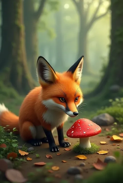 Fox blamed smelling a small mushroom of the genus amanita muscaria