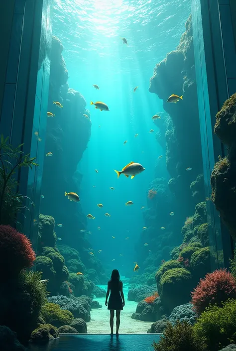 There is a small ocean in a big tank