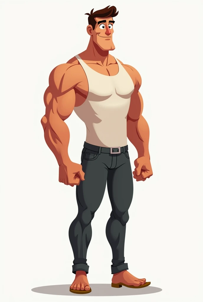 CONCISE 2D ANIMATION OF SLIGHTLY MUSCLED MAN