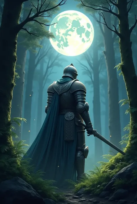 Knight of the clear moon in the forest