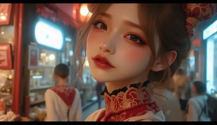 (masterpiece, Best picture quality, 8k),  real photo ,Idol appearance,Prague Street ,night view,Clear day ,adult,  perfection of fashion,  Korean Makeup, Lip Tint,whole body, frontal,A faint smile,Outdoor, Exquisitely Painted , Realistic,  ultra high defin...