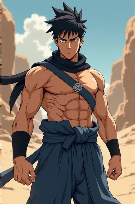 naruto, Aged up , Solo, mirando al eSpectador, SonriSa, Open your mouth,  black hair, 1 , pezoneS,  upperbody , enfoque maSculino, dienteS, ojoS negroS, muScular, AbdominaleS, pectoralS, muScular male, pointed hair , hombre Sin camiSa, 2000s  (eStilo), blu...