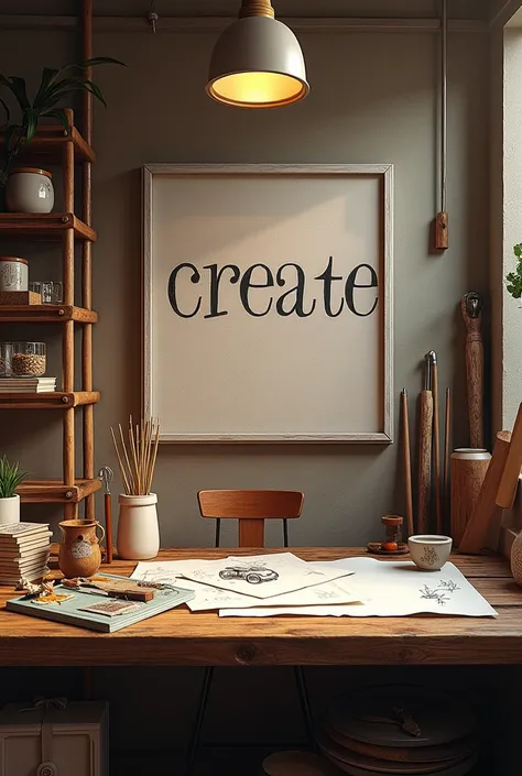  Create the image of a company with the name "create " of craftsmanship and personalization