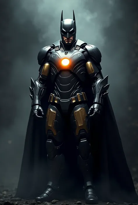 Create Iron Man and Batman hybrid fusion image 