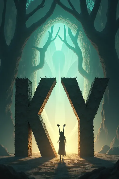  Imagine the letters K and Y ,  elegant and firm ,  as if they were guardians of a portal mystical .  K stands with its angular and bold structure ,  his arms extending like branches of a strong tree ,  while Y accompanies ,  with his slender figure and ar...