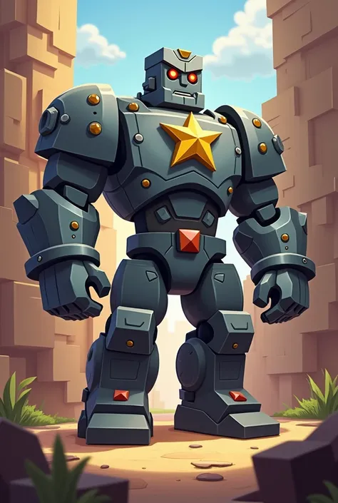 A star Franck brawl skin on the theme of the Iron Golem from Minecraft 