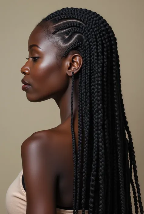 Fulani braids with curls