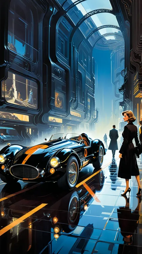 professional photograph of a new movie still  by  Syd Mead and Chase Stone and henri cartier-bresson , bold lines, hyper detailed, dark limited palette, dramatic lighting,  (intricate details, masterpiece, best quality:1.4),
masterpiece,  American style pr...