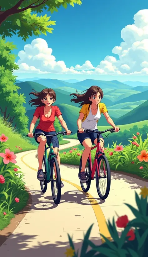 Biking Anime Couple