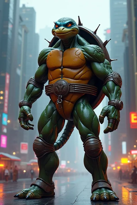 Create Ninja Turtle and Rocket hybrid fusion image 