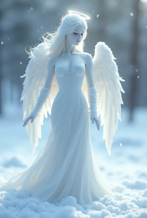 Snow woman angel