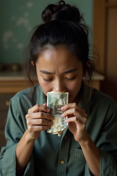 Clean your nose with a banknote 