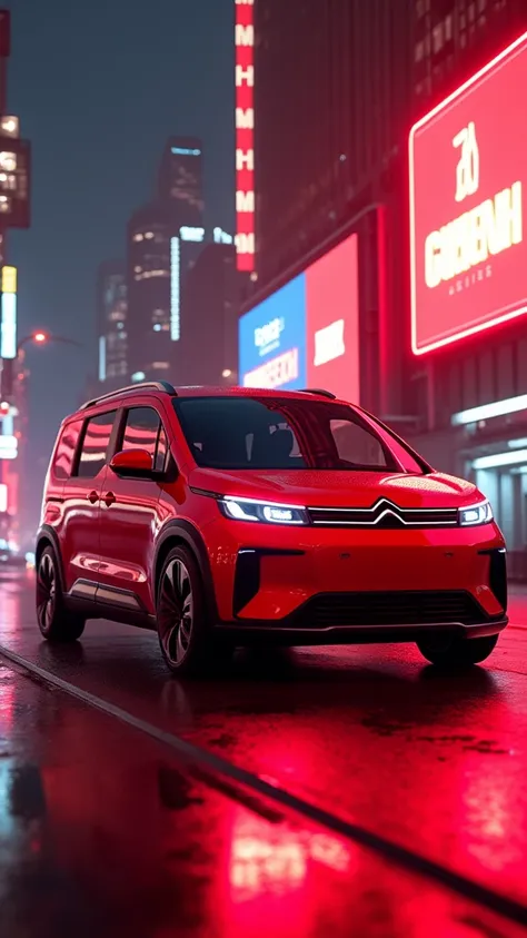 Citroen berlingo 2024 and red neon lights