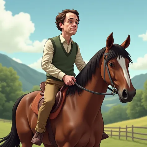 Sheldon Cooper farting on a horse