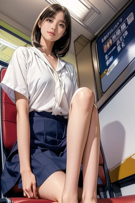   High Resolution Picture  ,    Atmospheric View  , 8k,   super detailed, Accurate,    top quality , 
  1 girl, Alone, Chest,  (  watching the audience,:1.5),  
Extra Thin Momo ,   Brown Eyes  , smile、 (  A masterpiece portrait of a 、balance  ), 
 (   Navy...