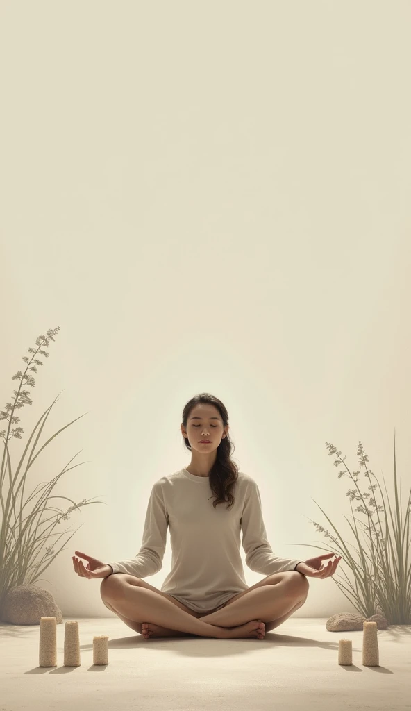 person in a meditation position,  in silence , connecting with yourself.