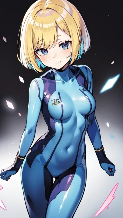  vocaloid ,  bob hair,Blonde bob hair  明るい青い目 , Tight fitting bodysuit,  cyberpunk ,  Ultimate Physical Beauty,   beautiful eyes , Big Breasts, ,  top quality,  Max Image,bikini、Blonde、（ Very Small Breasts ）、whole body