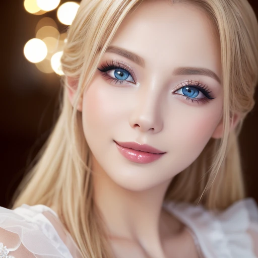 ((highest quality、table top、8K、best image quality、extremely complex and detailed depiction))、1 german prostitute、German face、blue eyes, long straigth blond hair、solo、Blurry background of classy german brothel、(The most luxurious german whore costumes:1.1)、...