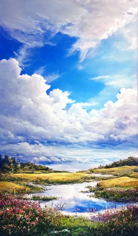 masterpiece,  high definition ,  natural scenery , Beautiful sky, Wide sky,  high detail, Drawn in detail,  realistic , 