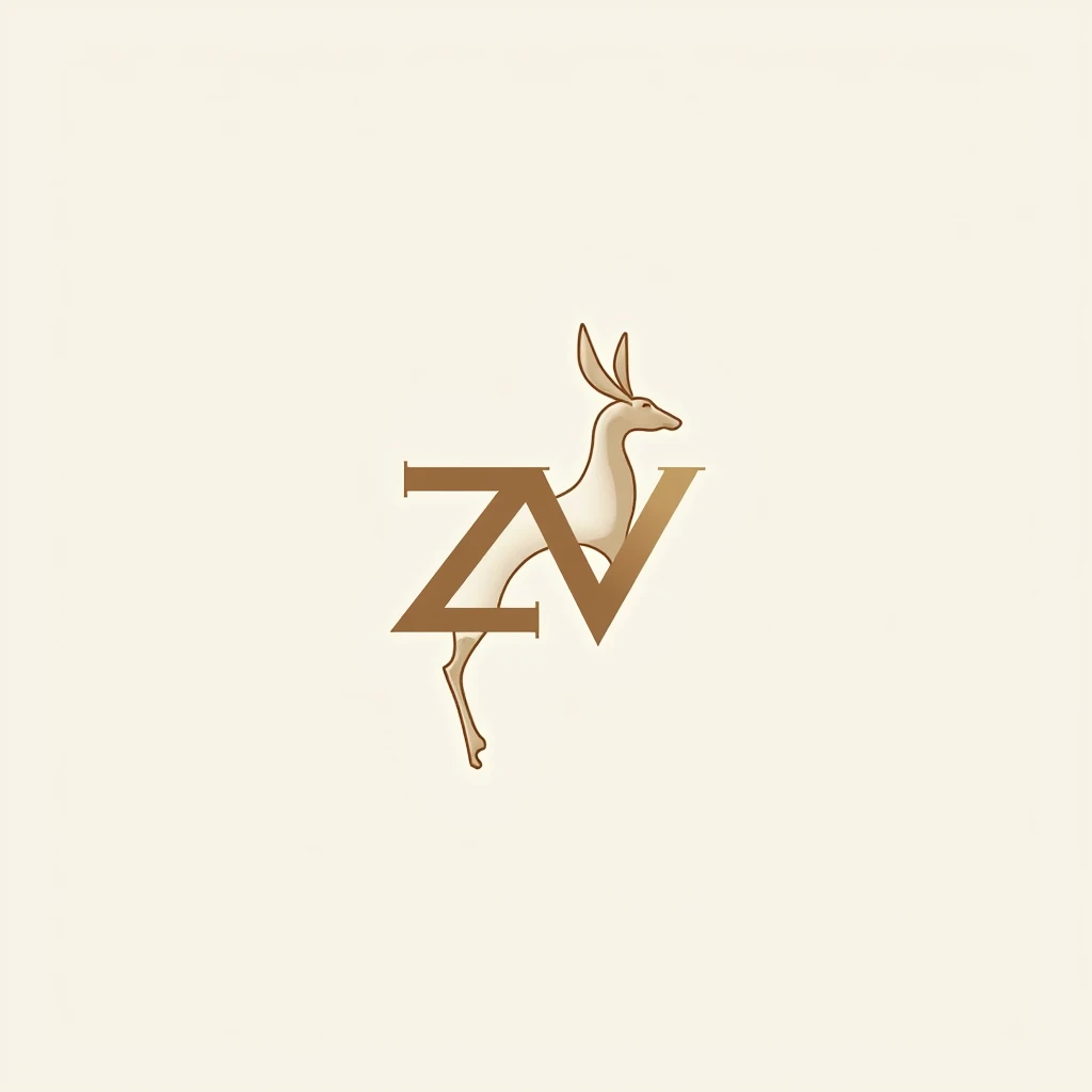  Design a logo for the brand Zellarin Vinalli ,  where each letter of the name is artistically incorporated into the animal shape. Example the “ZV” The aesthetic must be elegant , minimalist and sophisticated ,  with smooth lines and flowing curves .  Use ...