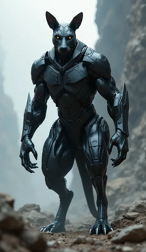 kangaroo with armor, Physical size and aesthetics of the Black Panther