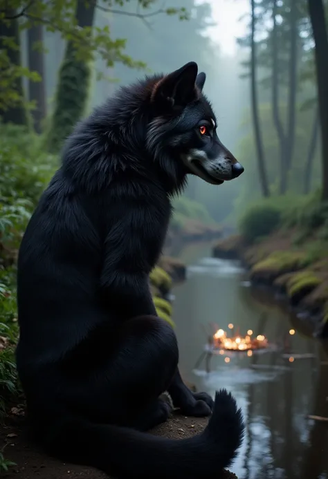 Fursuit, werewolf, Looking at the viewer, And red eyes. anthro.