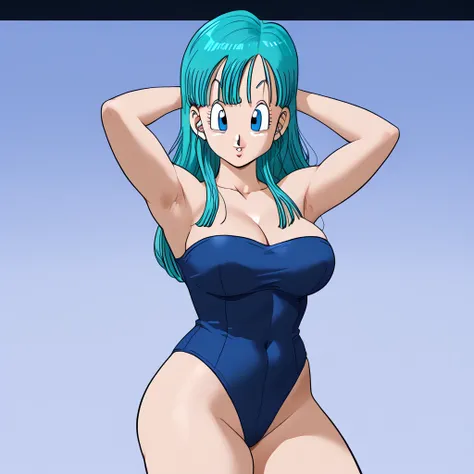  1 girl,  masterpiece , better_quality:0.5, highres, 4k image, ( _ details :0.7), absurdo, ((cowboy_angle_shot:0.4)), sharpen the image, Bulma, 1 girl, solo     Bulma,( dragon ball), long hair, Aqua Hair, Blue eyes ,  desnuda, clavicle,    inner room   ,  ...