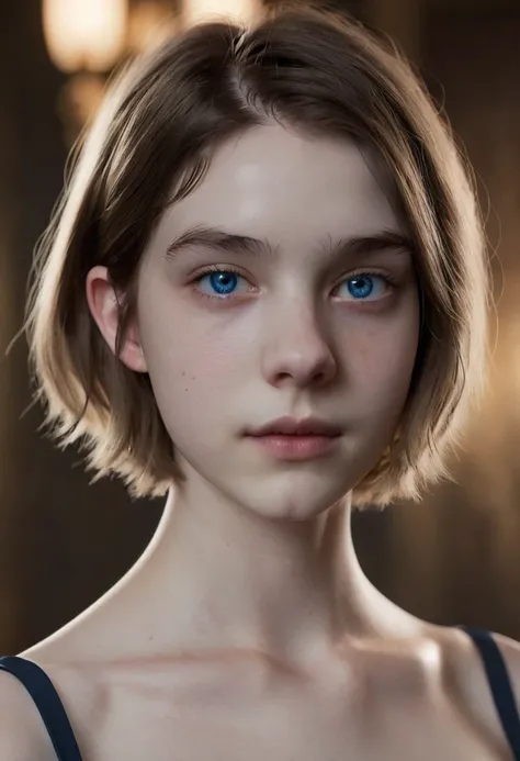 An 18-year-old daughter of the characters Jocelyn Fray and Valentine Morgestern from the Shadowhunters series. She has the facial features of both . She has a pale face , elegant and restless with high cheekbones . short hair and the dark blue eyes .  nude...