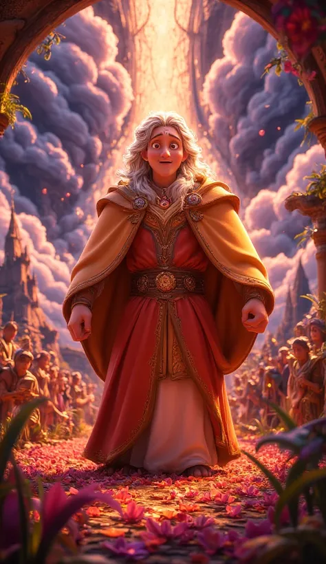 A 3D movie poster in Disney-Pixar style Almighty God and His Sovereignty