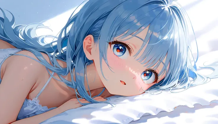 masterpiece, best quality, extremely detailed, (illustration, official art:1.1), 1 girl ,(((( light blue long hair)))), ,(((( light blue long hair)))),light blue hair, , long hair ((blush)) , cute face, big eyes, masterpiece, best quality,(((((a very delic...