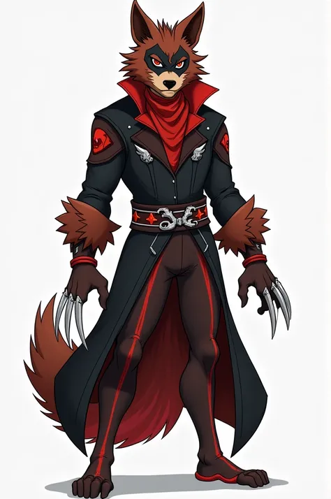 CJs physical appearance is a fusion of a dog and Infinite . " He is an anthropomorphic boy, that is, half human and half dog who has brown skin and a dark coat with shades of red"  and two Wolverine-style knuckle claws and a tail similar to that of a dog ....